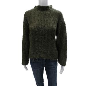 Bitte Kai Rand Women Pullover Sweater Green High Neck Long Sleeve Size M